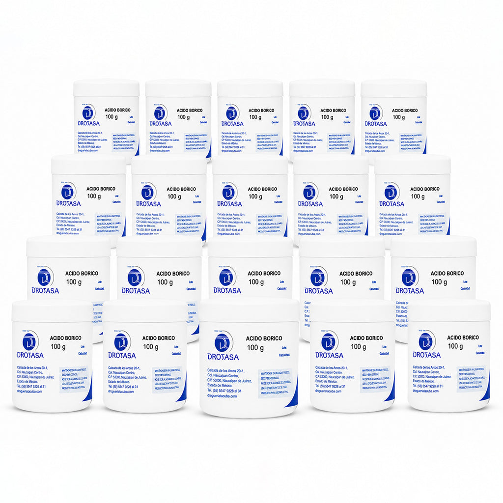 Ácido Bórico Comercial 100 g (20 piezas)