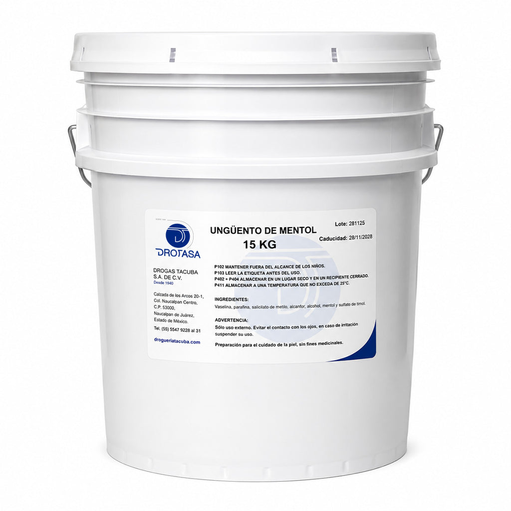 Ungüento de Mentol, 15 kg